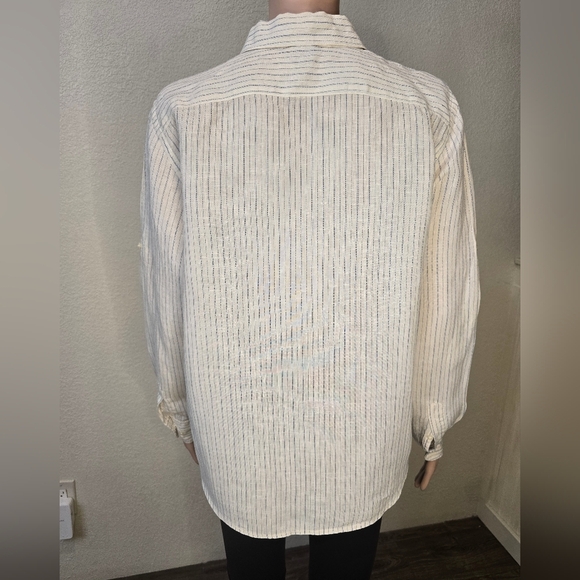 Polo Ralph Lauren Womens size PL  100% Linen Long Sleeve Shirt - Picture 12 of 14